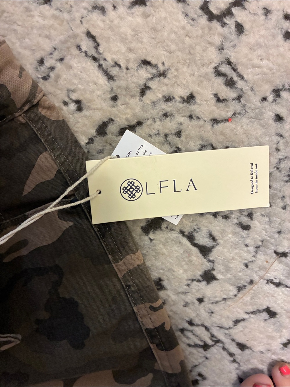 Laurie Felt Green Brown Camo Crop Pants with Floral Embroidery - Picture 4 of 9